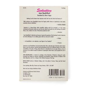 Jean Baudrillard: Seduction