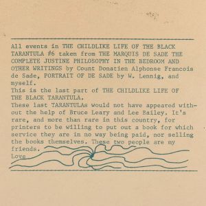 Kathy Acker: The Childlike Life of the Black Tarantula #6