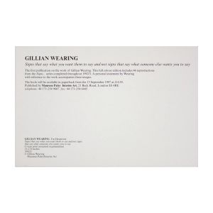 Gillian Wearing: Signs