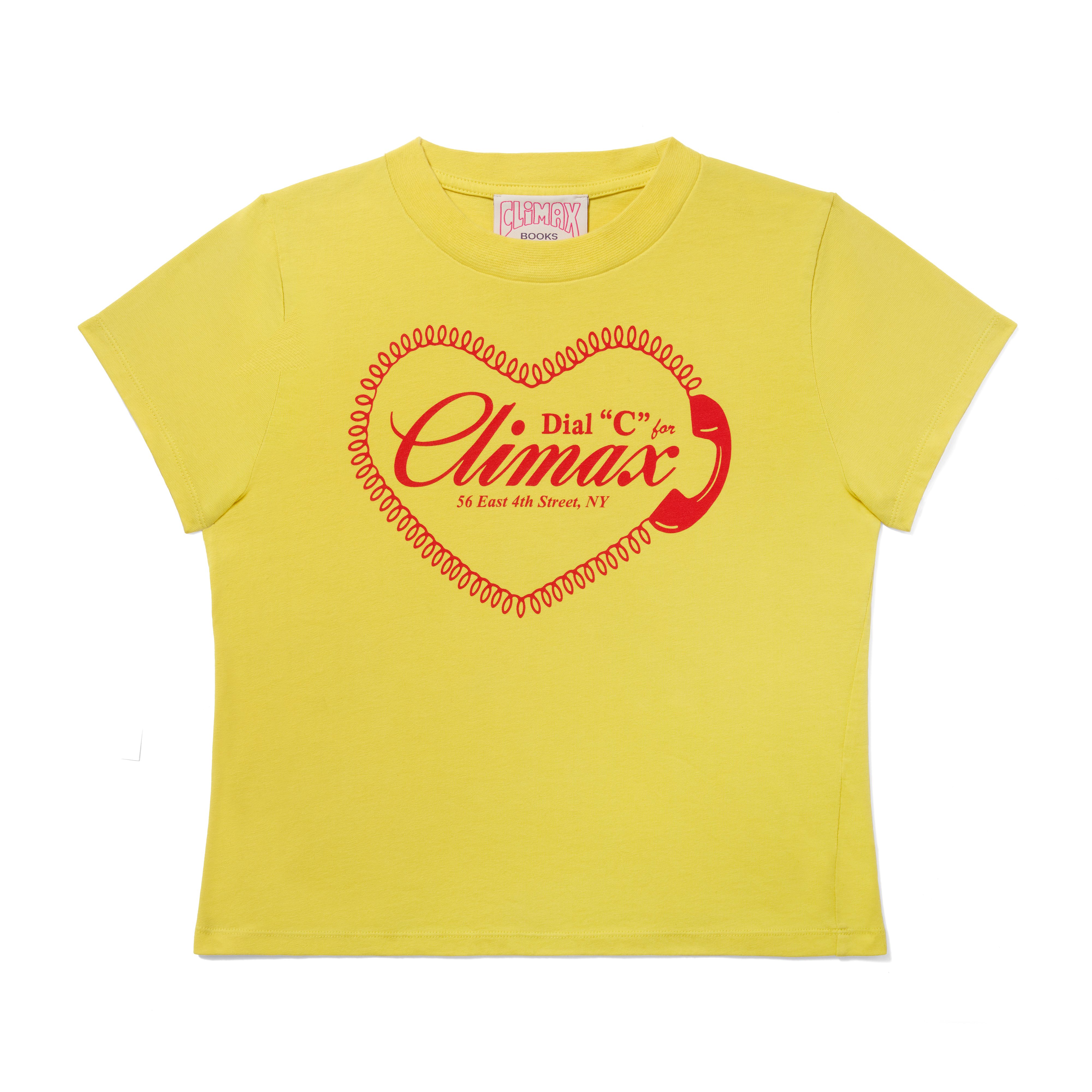Climax: Dial 'C' for Climax Tee - Yellow | Climax