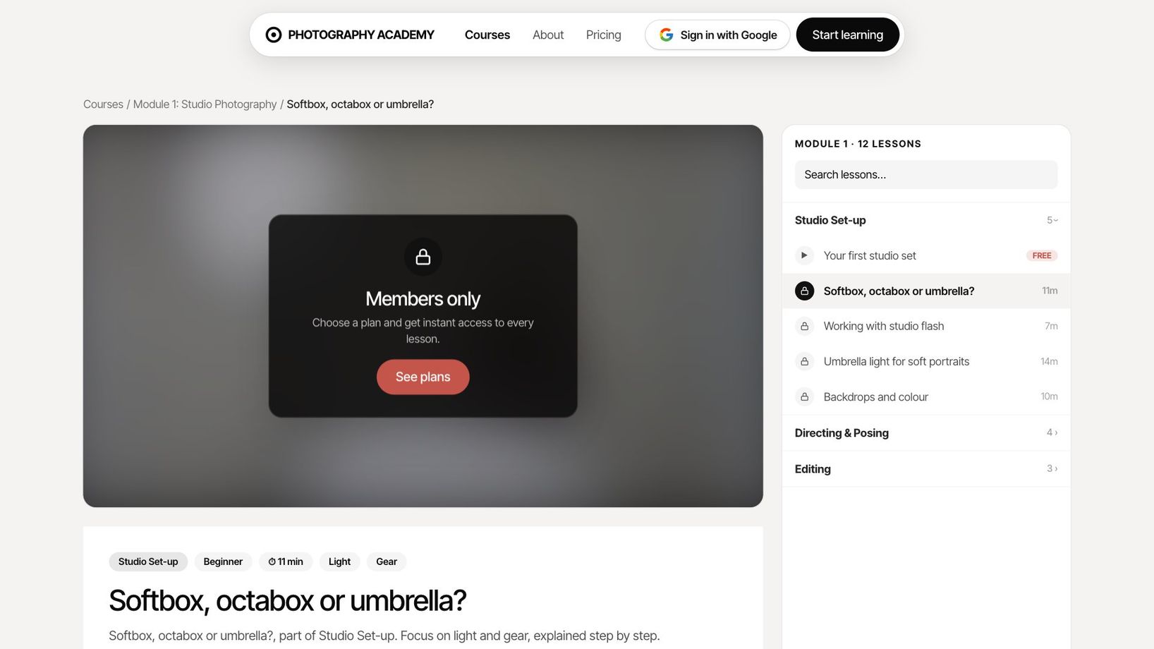 Afgeschermde les voor leden