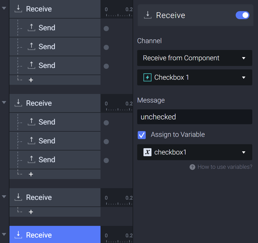 Create a variable to store the value