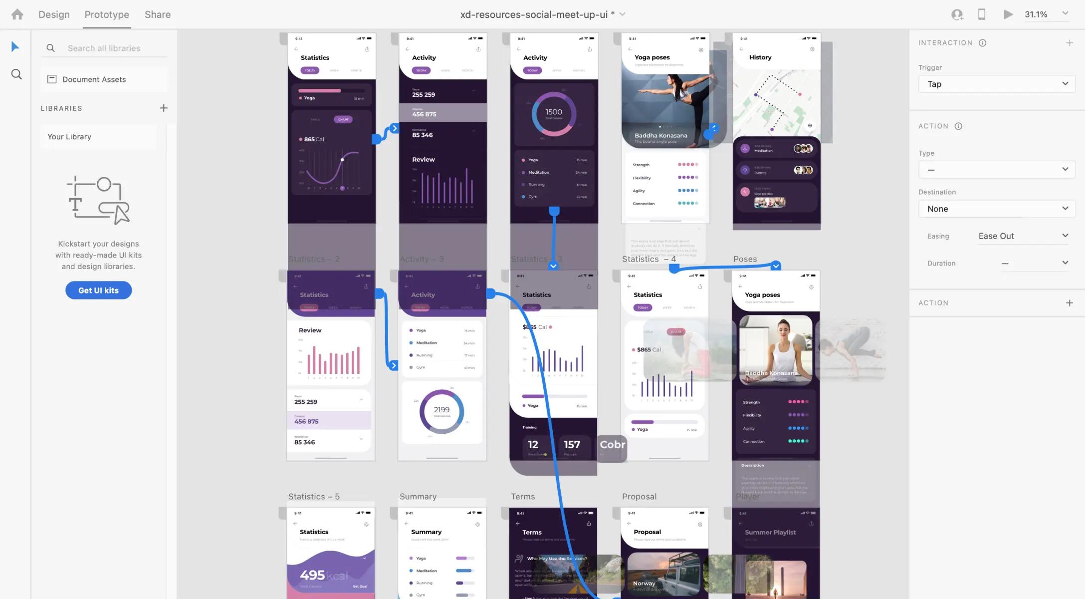 Adobe XD’s Prototype mode