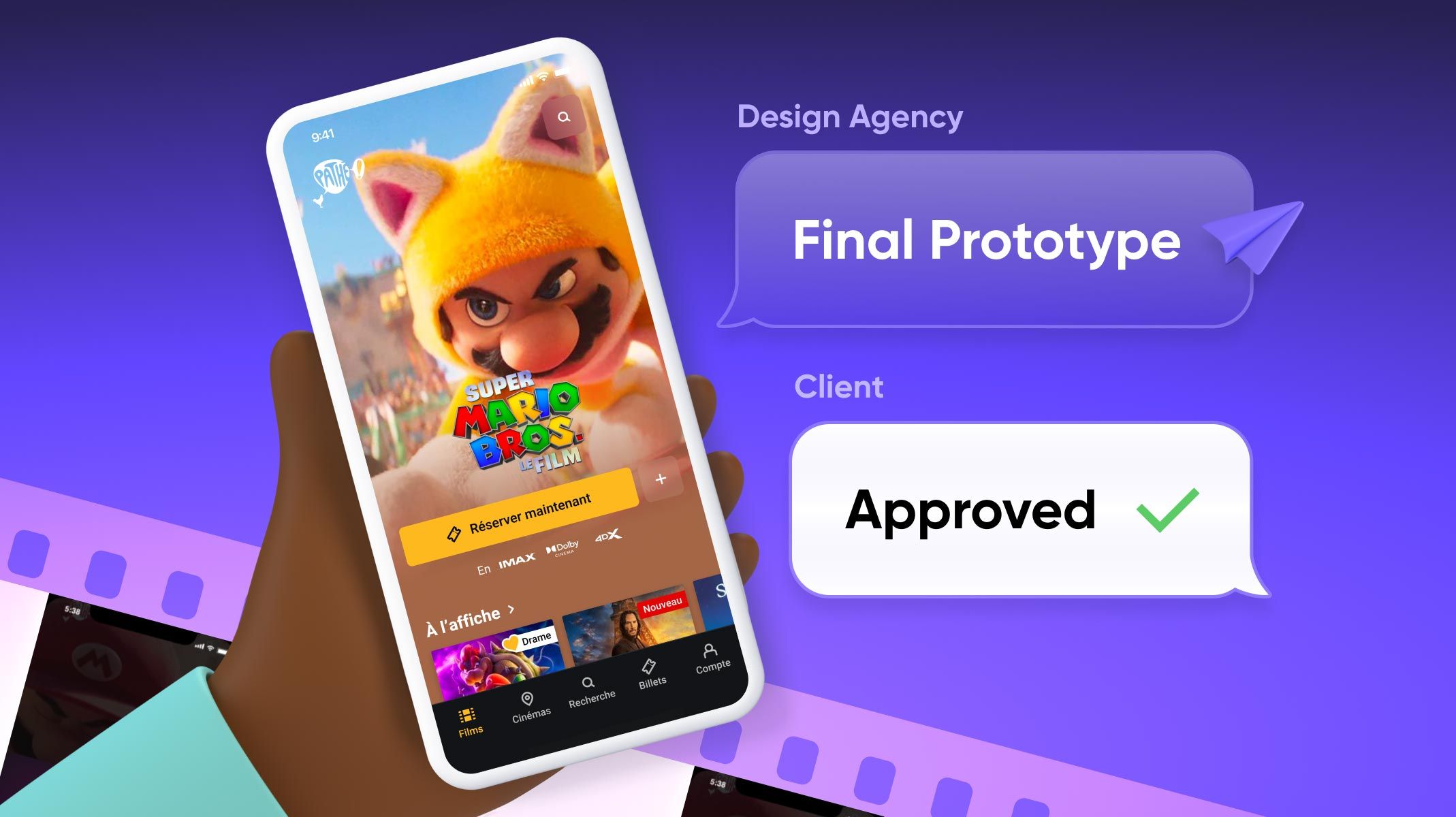 mobile prototype created by design agency
