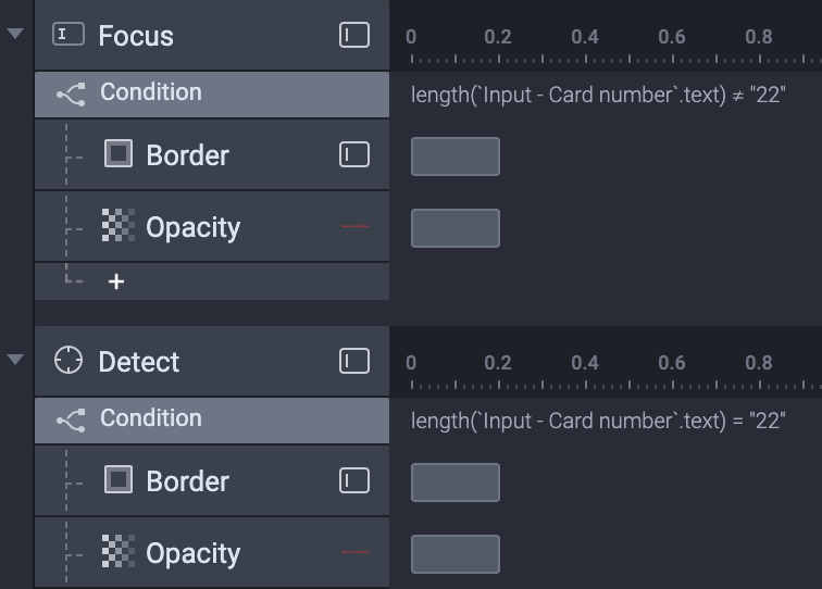 Photo showing the structure of an input validation in ProtoPie