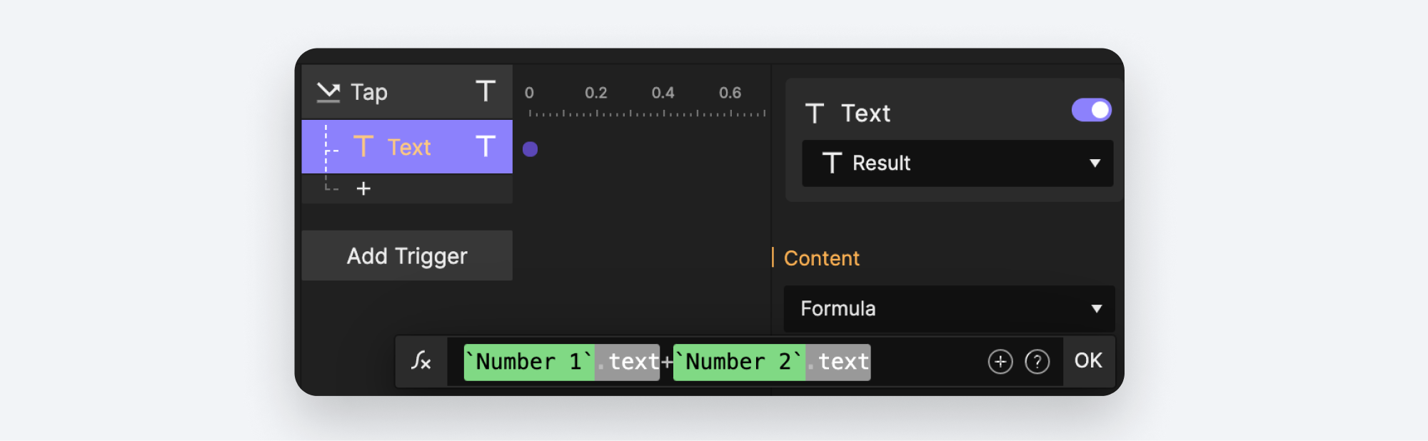 number and text layers formula