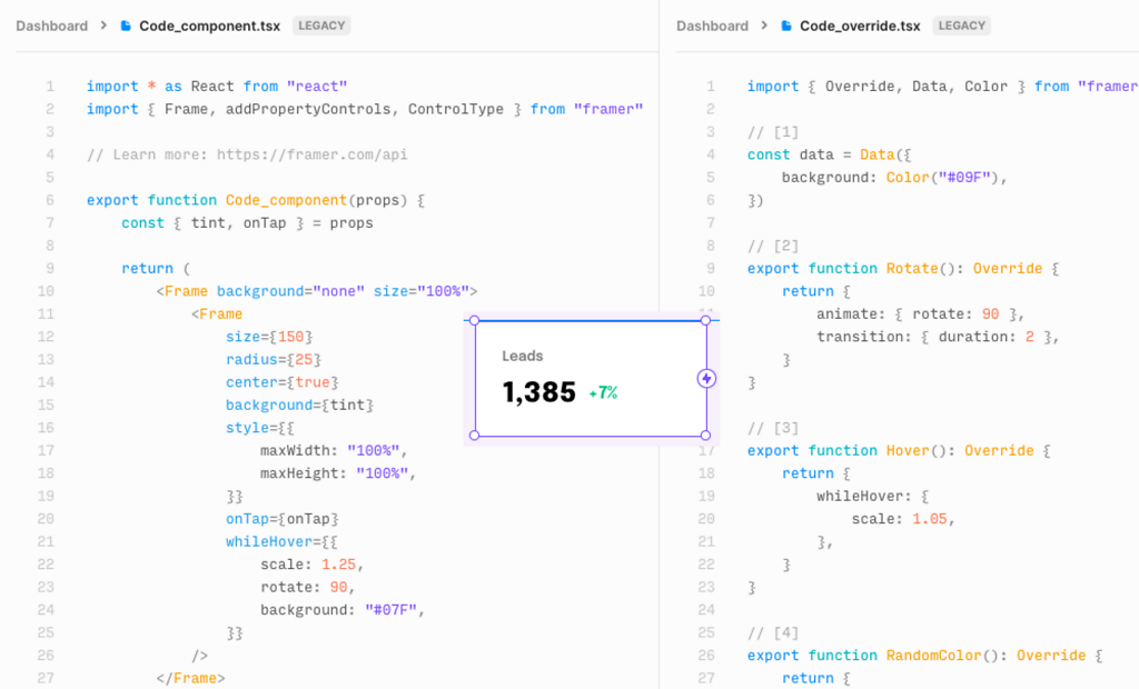 framer-code-components-code-overrides