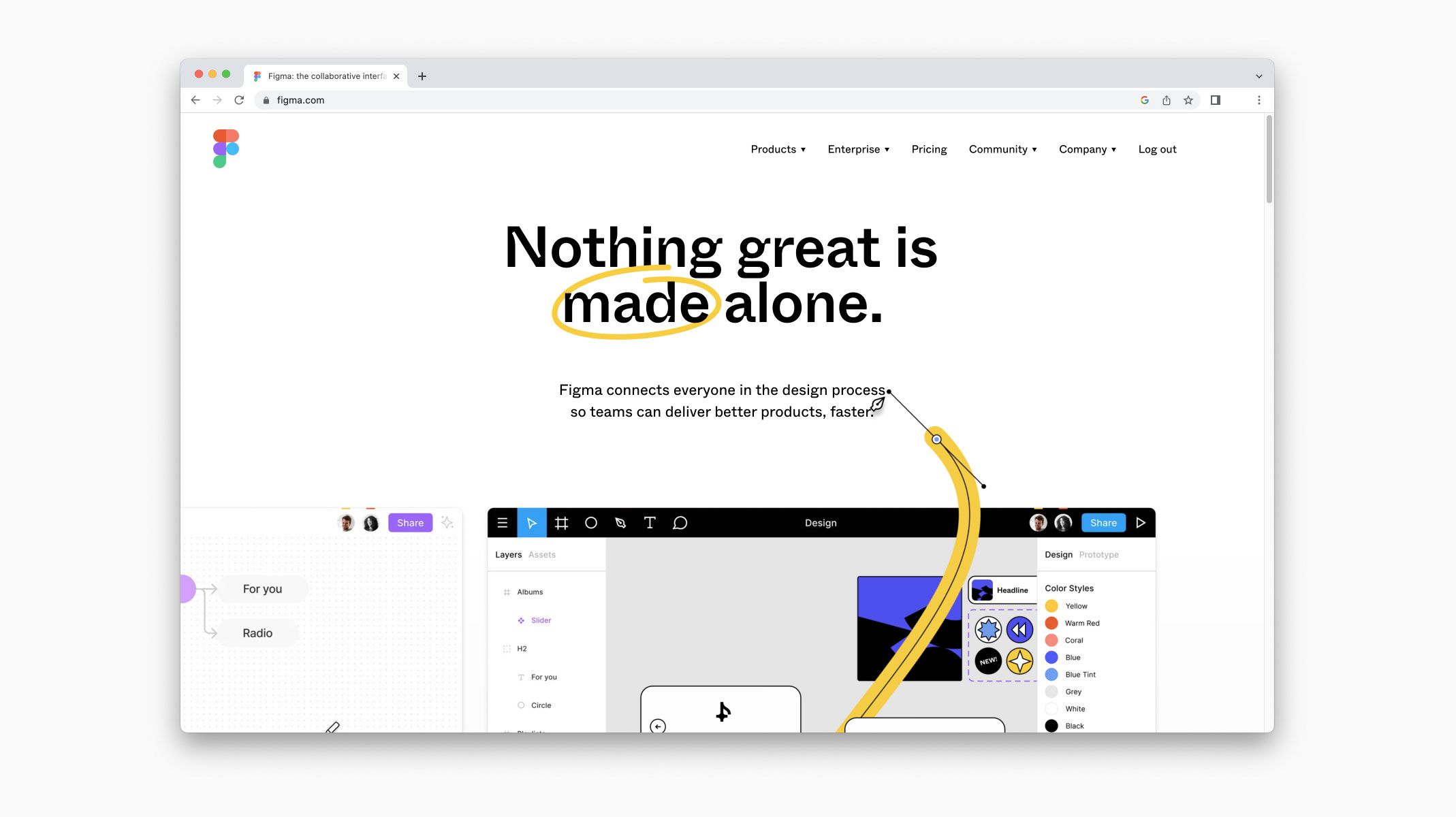 Figma homepage