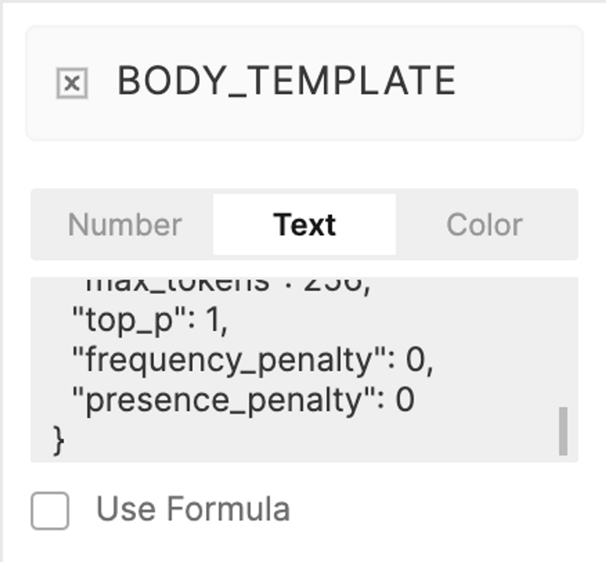 The box isn’t big enough to show the entire template body, but don’t worry. It’s all there.