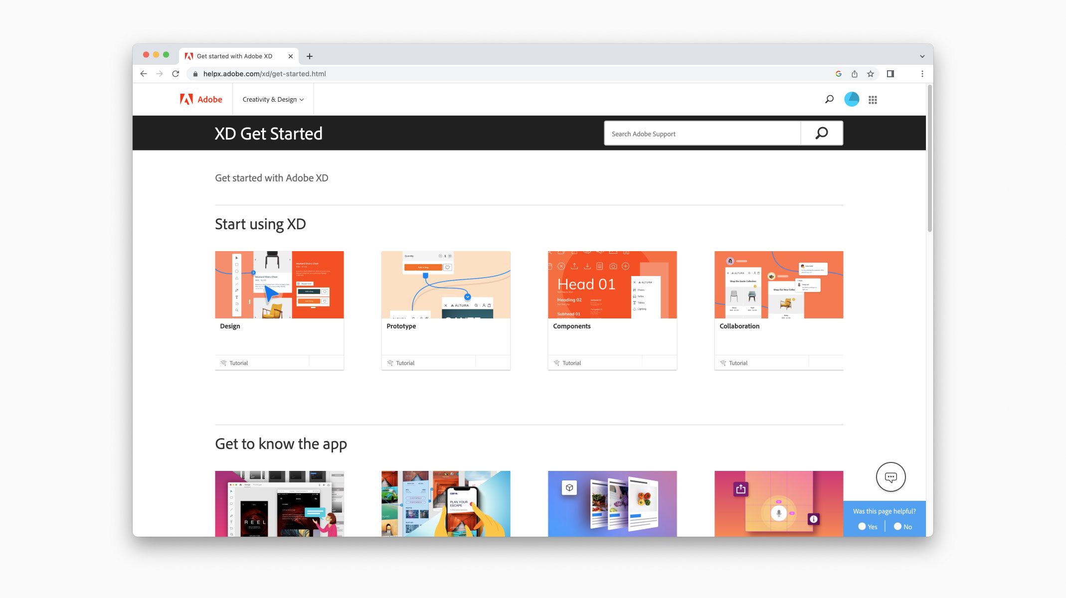 adobe xd homepage