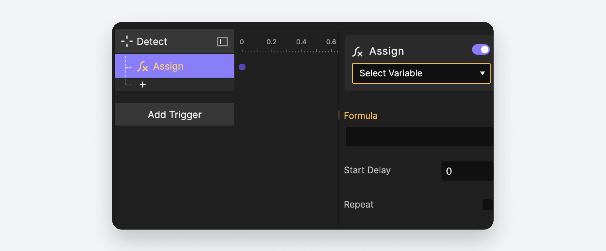 assign response to variable