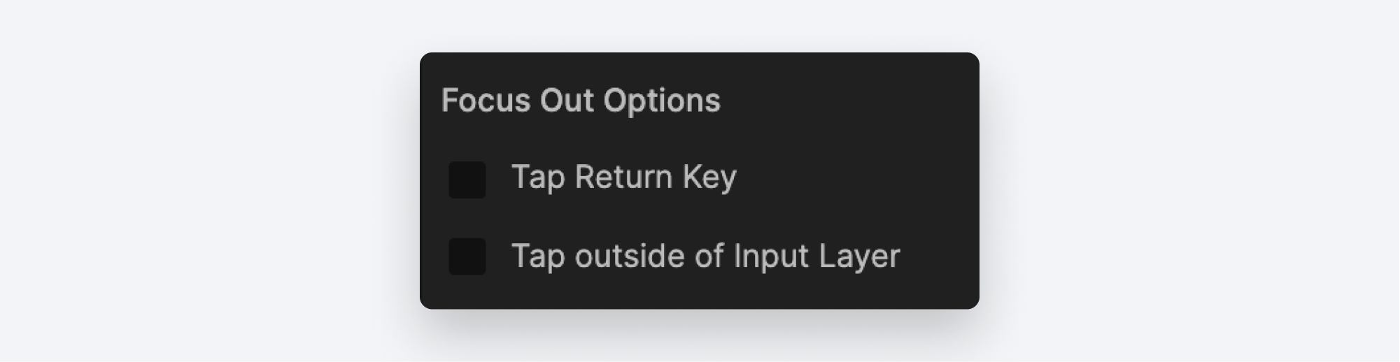 Change the focus out options