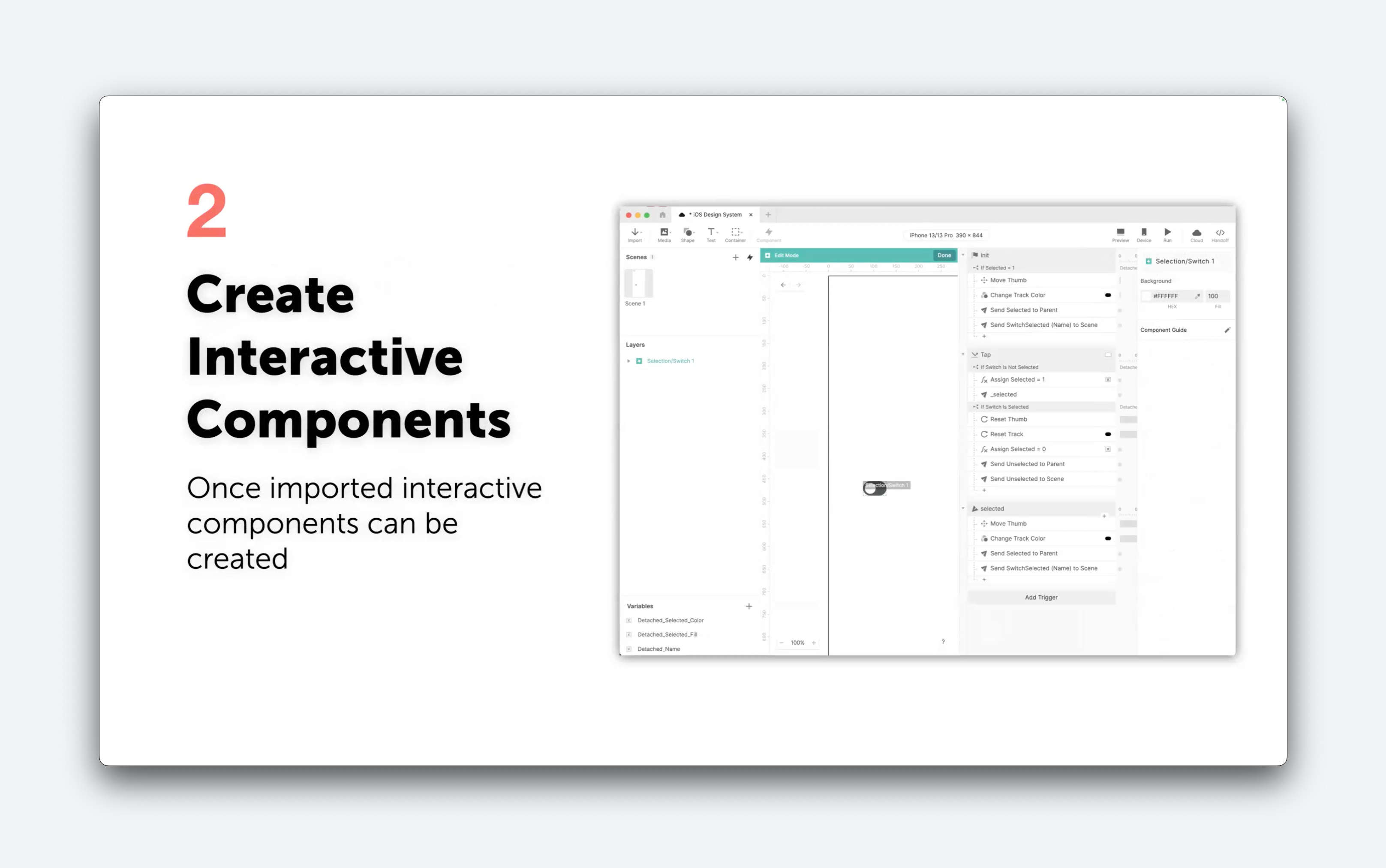 Create your interactive components in ProtoPie.