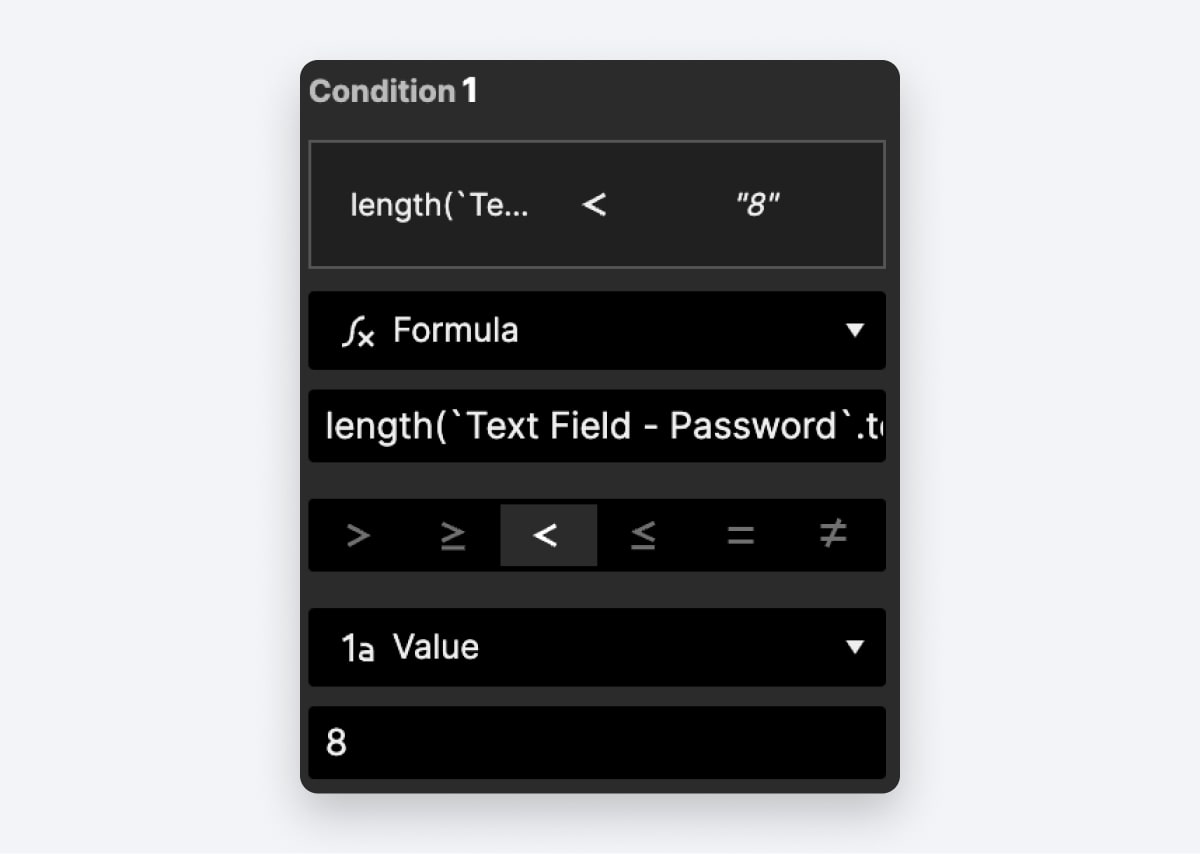 condition verify length