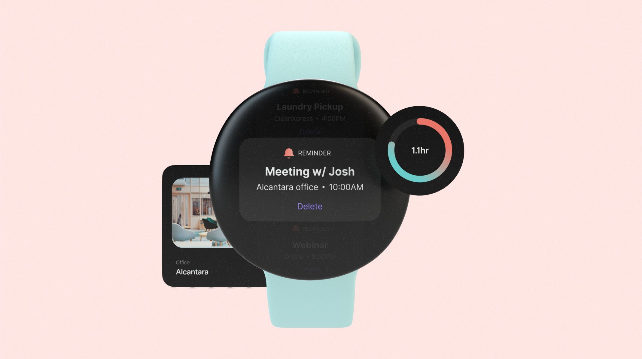 3D graphic of pixel watch notification