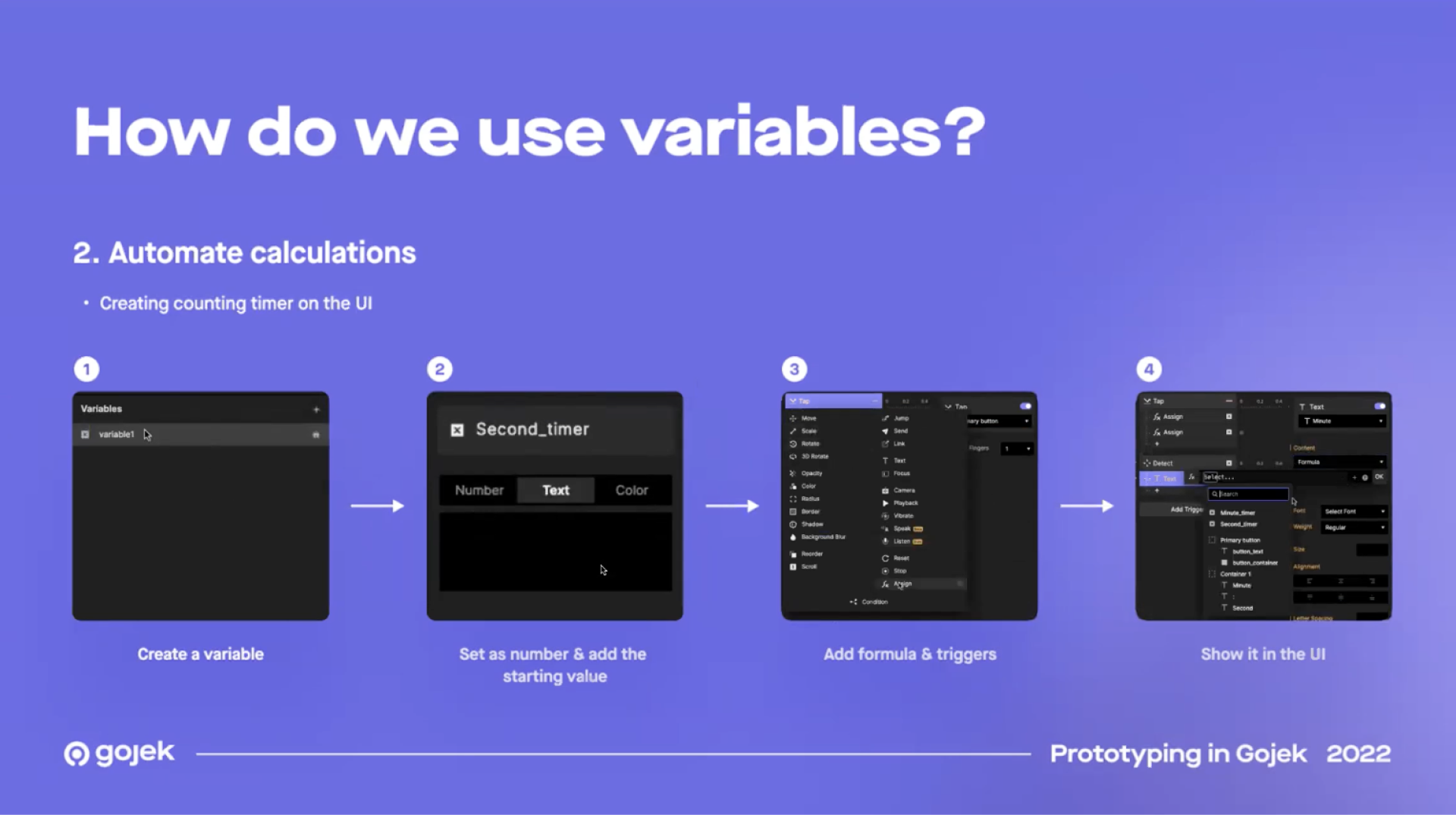 using variables to automate calculations