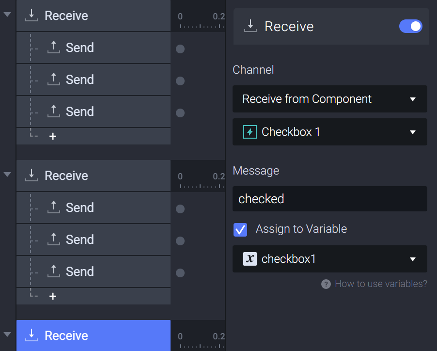 Create a variable to store the value