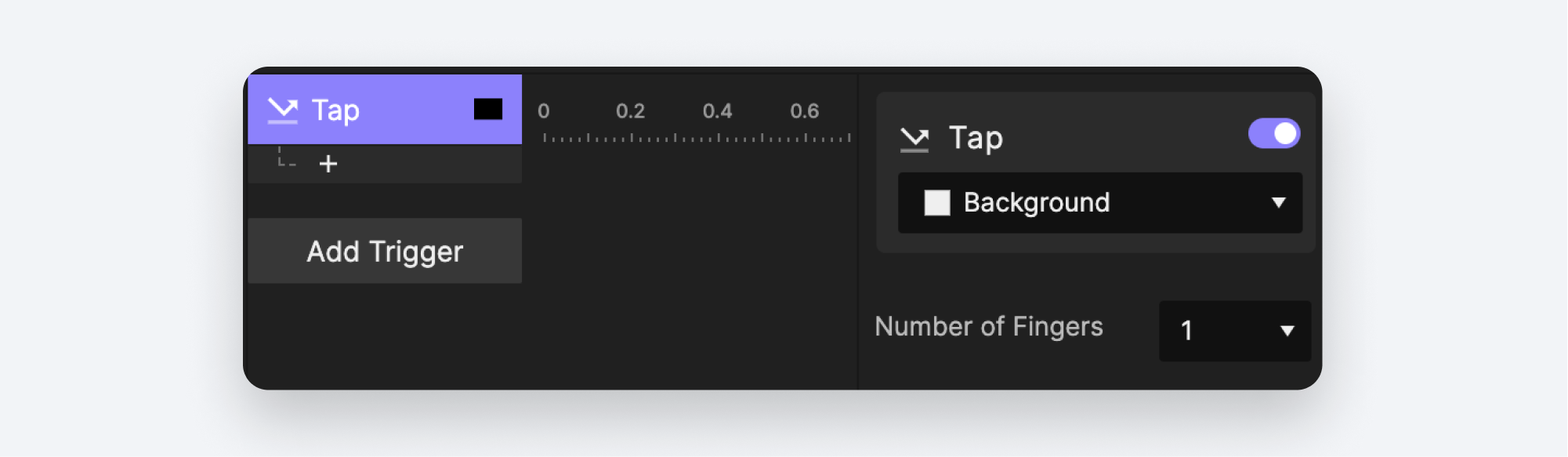 tap background layer trigger