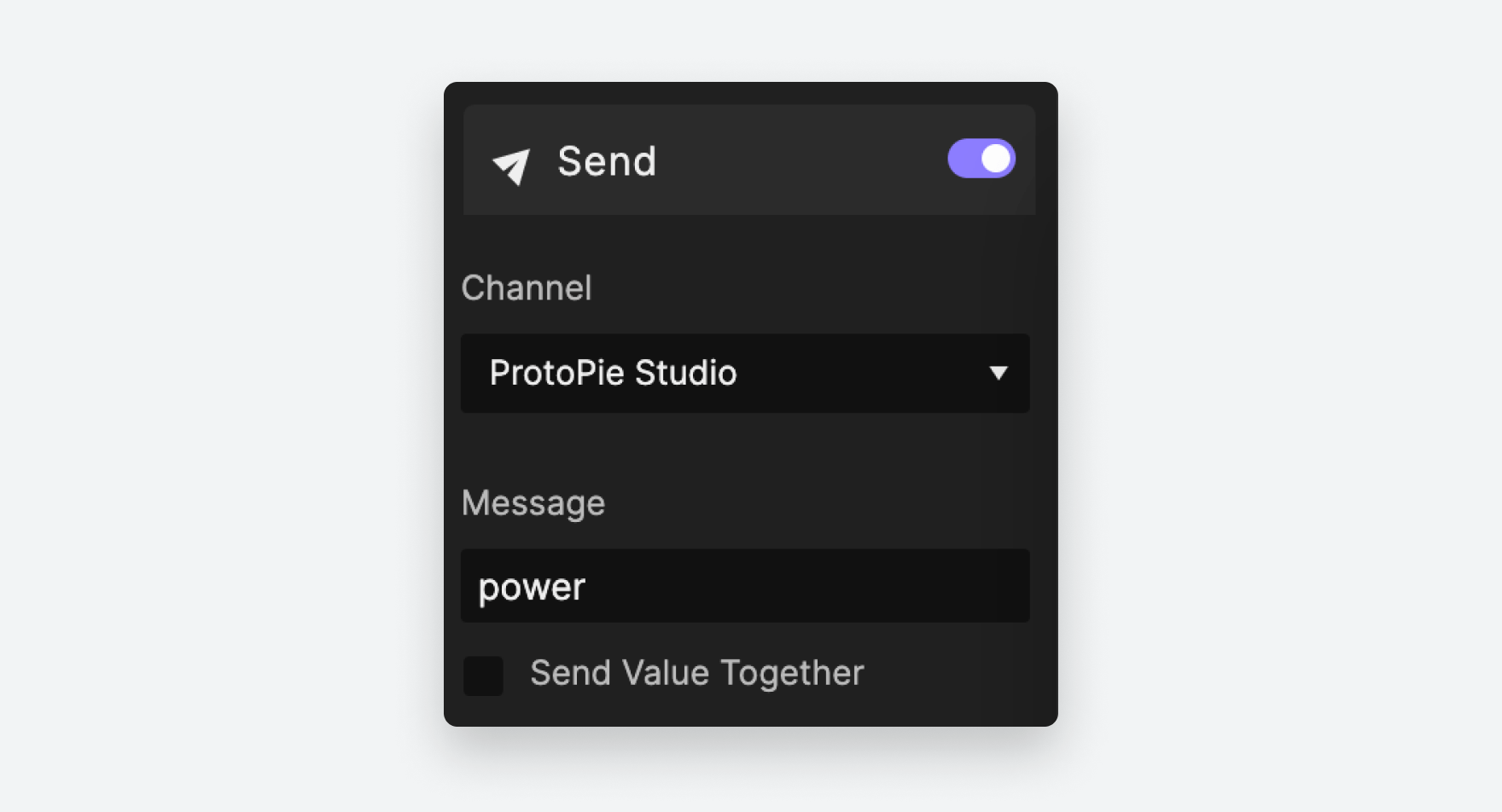 Send messages from ProtoPie