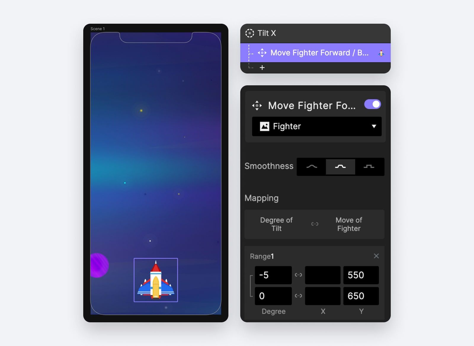 mobile prototype with vertical tilt control