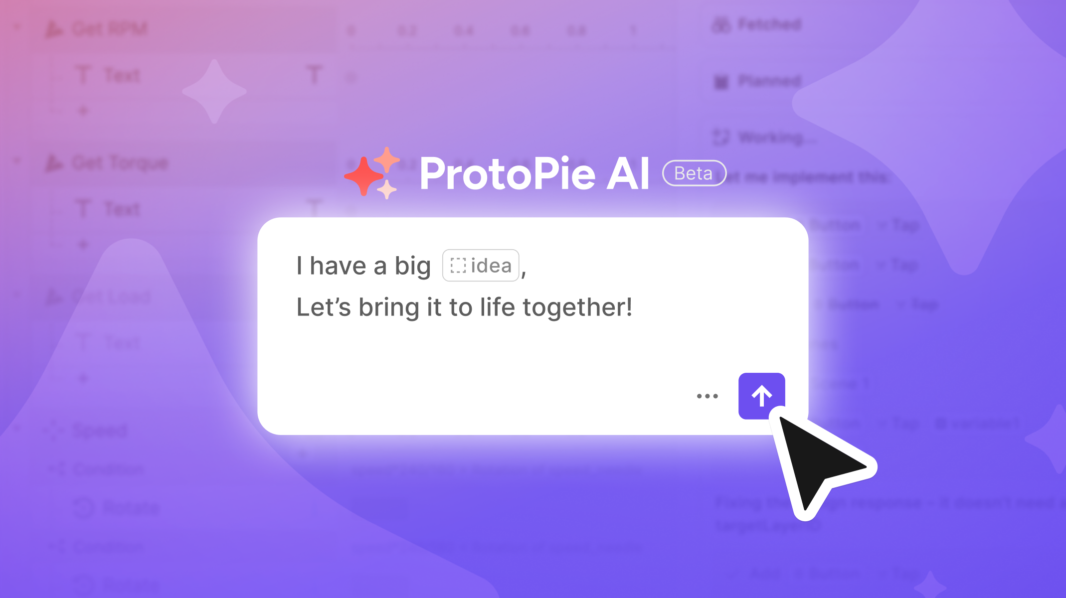 ProtoPie AI Beta released showing AI-assisted interaction prototyping with manual control