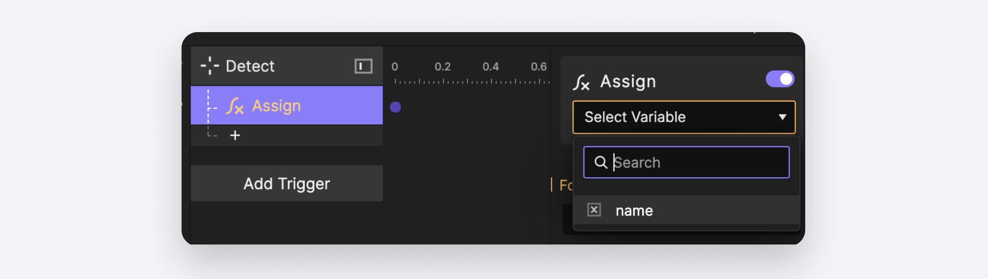 assign variable