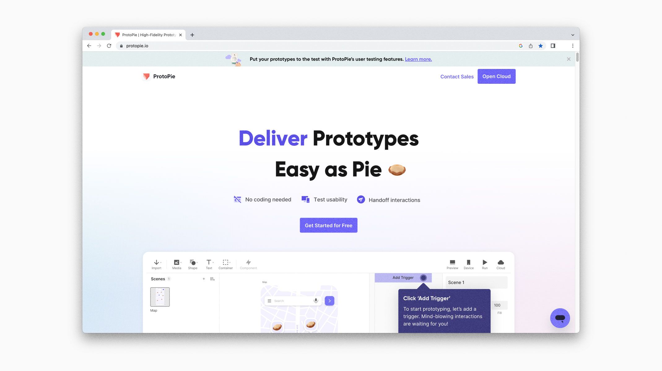 ProtoPie homepage