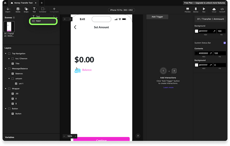 ProtoPie input tool for native keyboard inputs