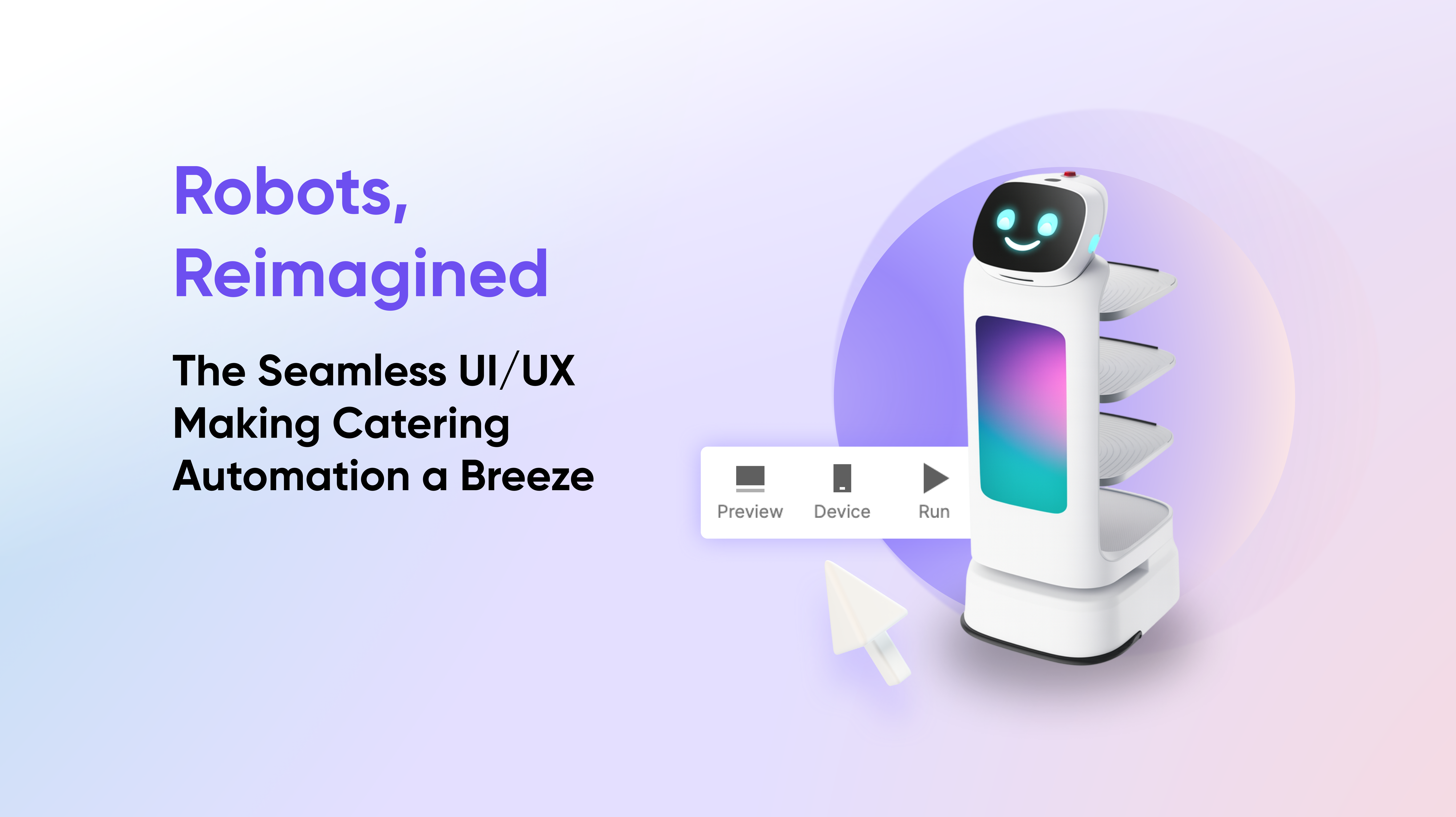Catering Robot UI prototyped with Protopie