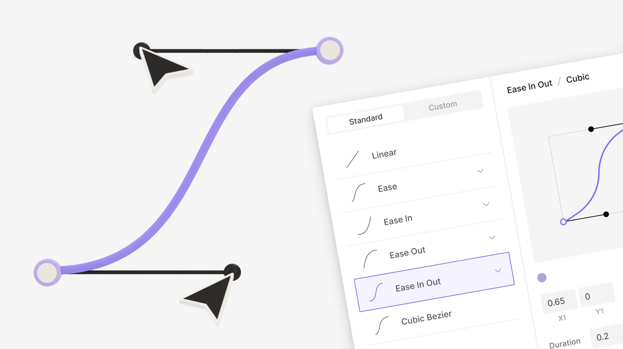 customize easing presets in ProtoPie