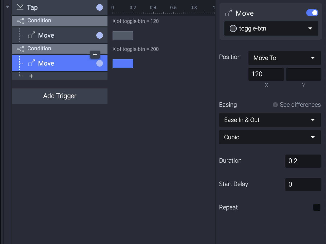 add a move response under the condition