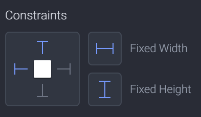 set constraints for the elements