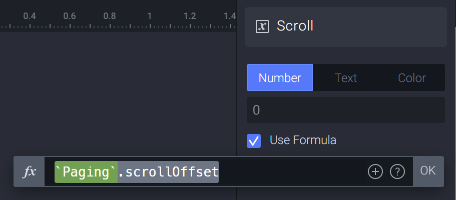 Use the formula in a variable