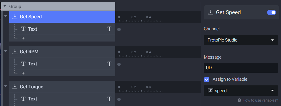 assigning values to variable on the receive trigger on protopie player