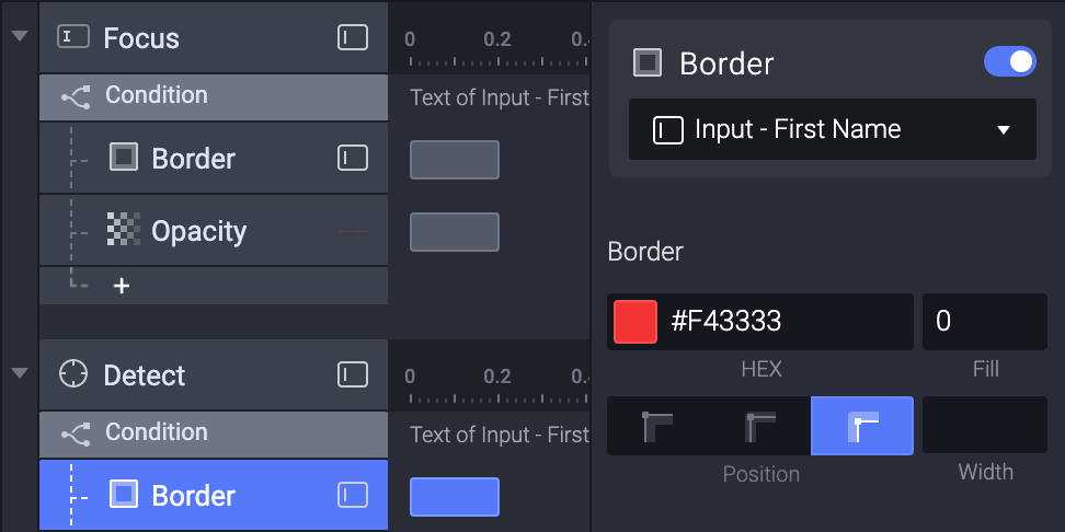 Add a Border response to the input