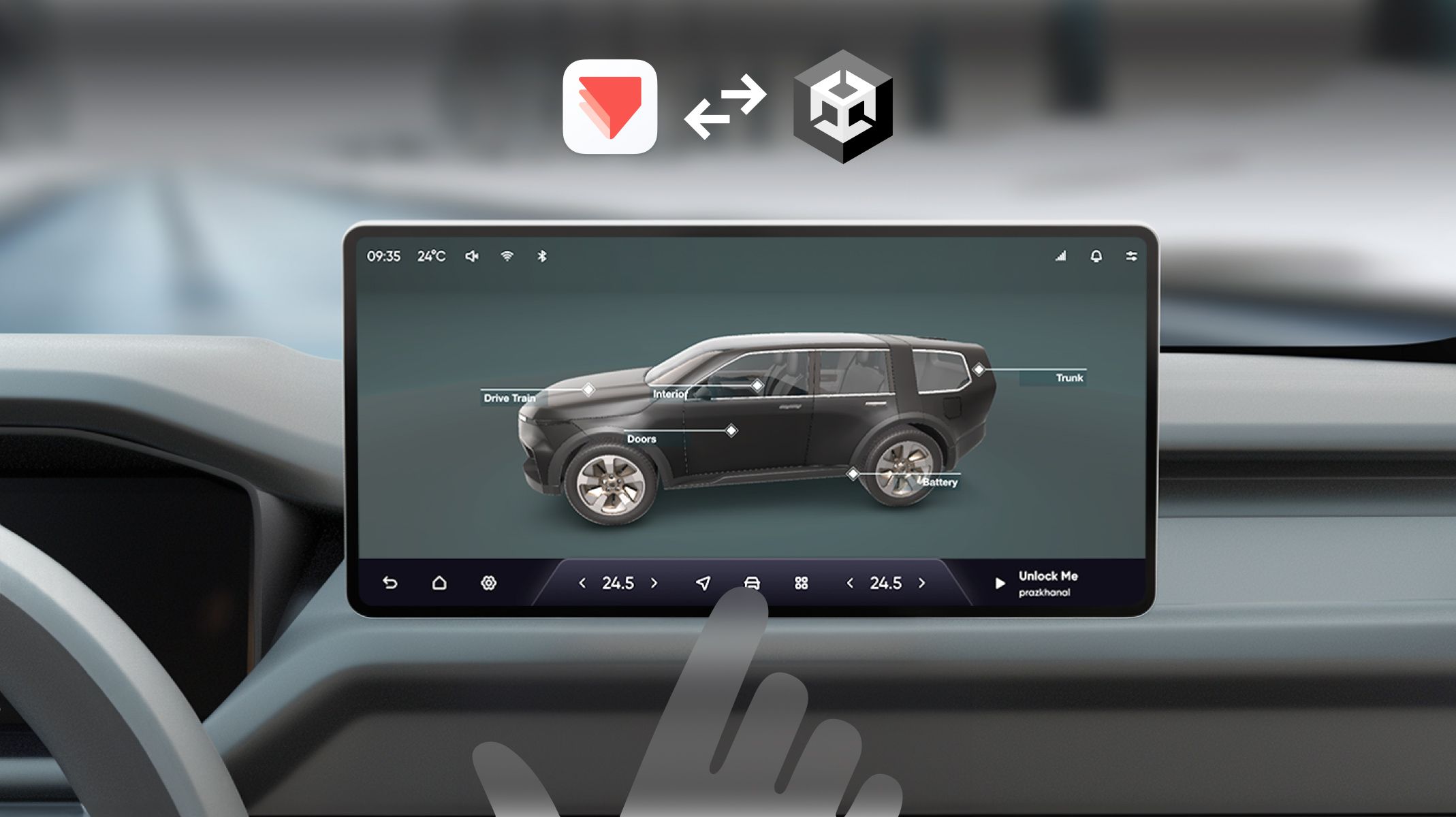 3D Car HMI Tutorial with ProtoPie Connect Unity Plugin | ProtoPie