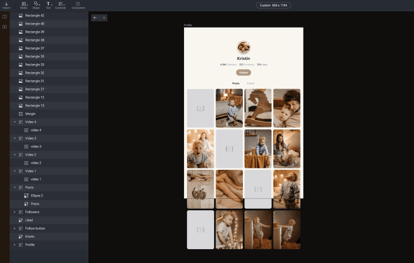 Creating a Scroll Container in the scene profile