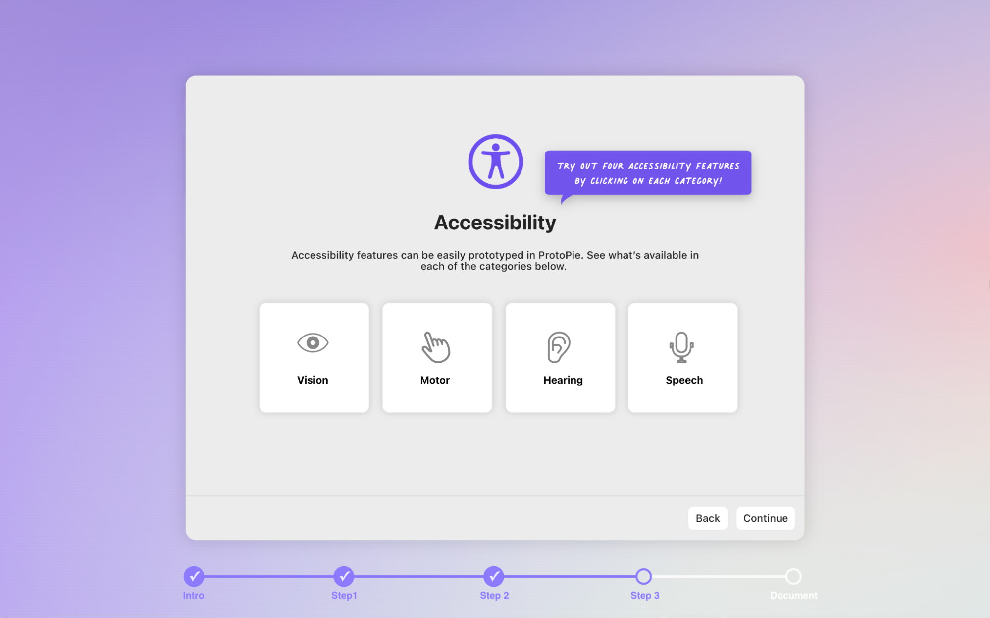 Macbook setup accessibility screen
