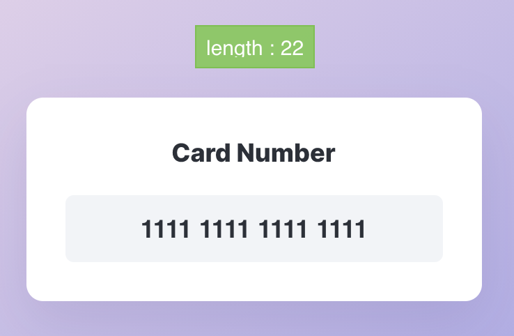 Photo showing the input field's character limit at 22