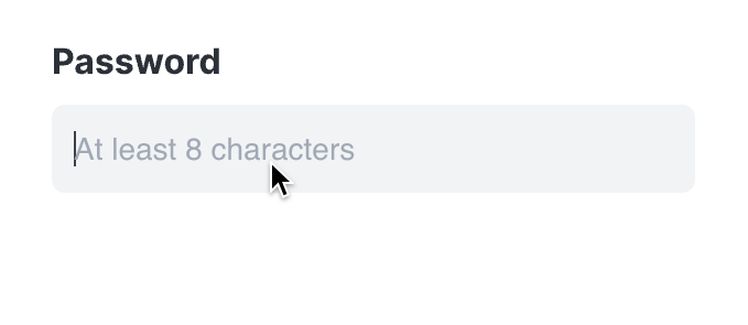 Password (at least 8 characters)