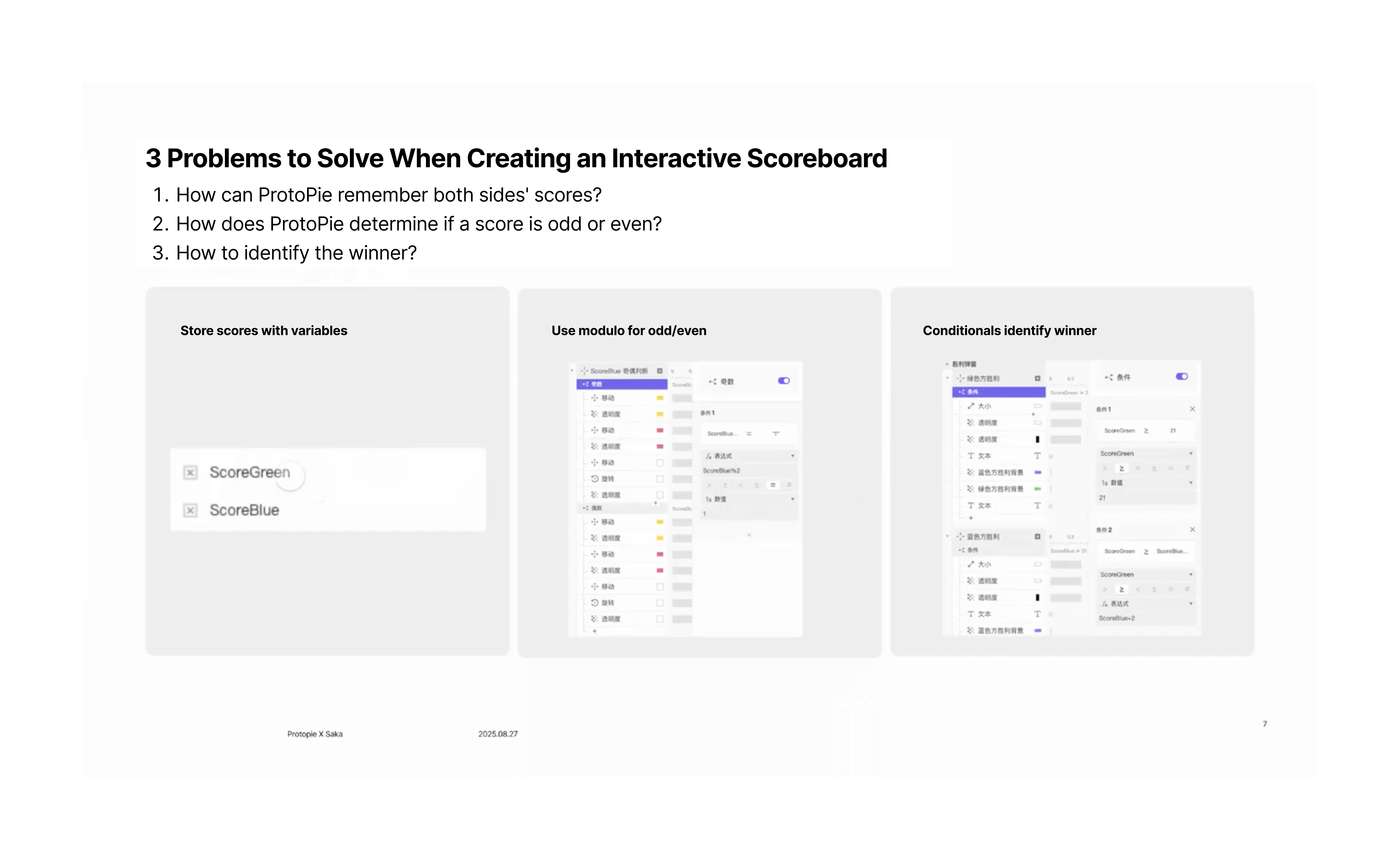 Three problems to solve when creating an interactive scoreboard