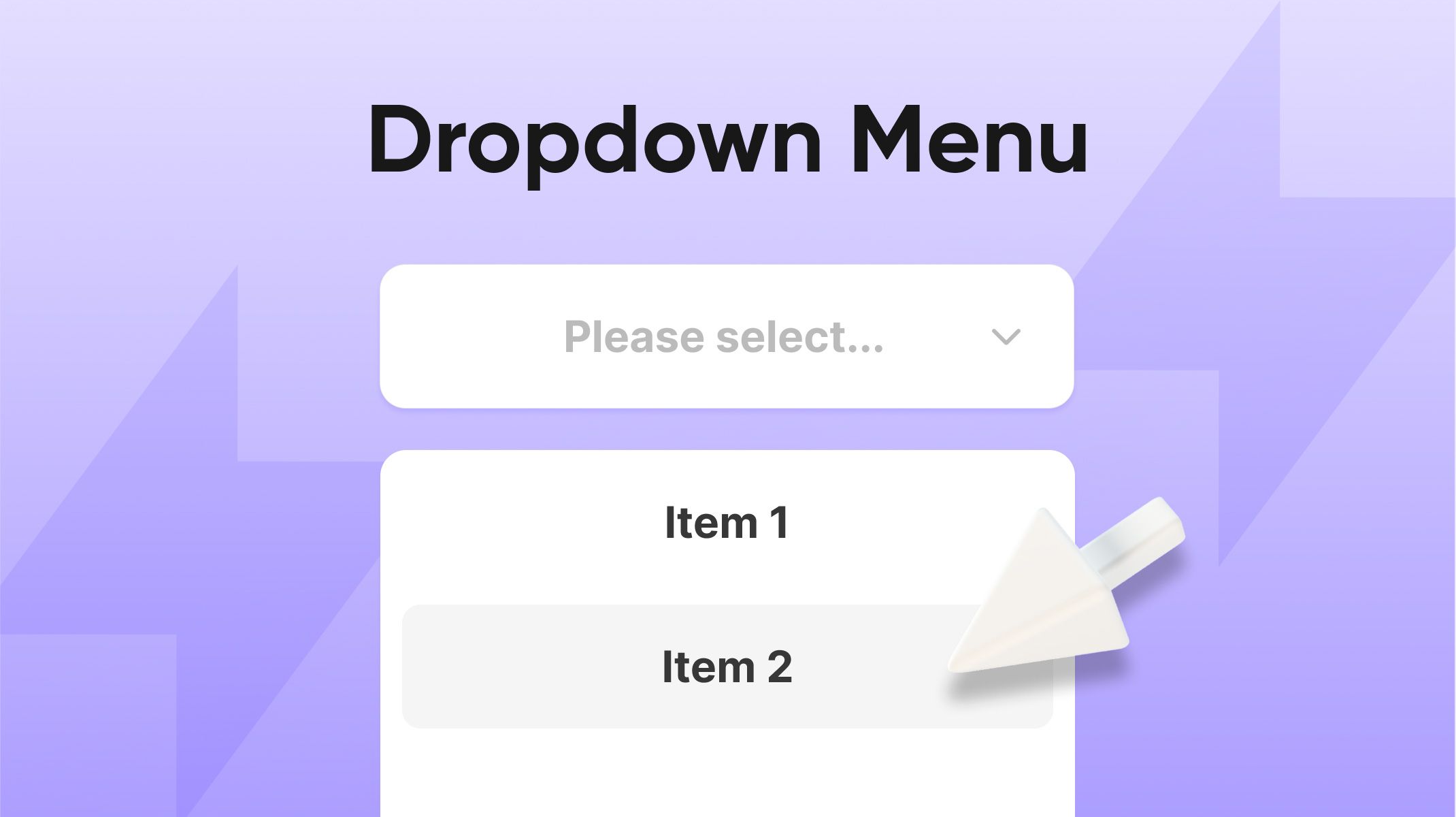 Dropdown Menu Using Components