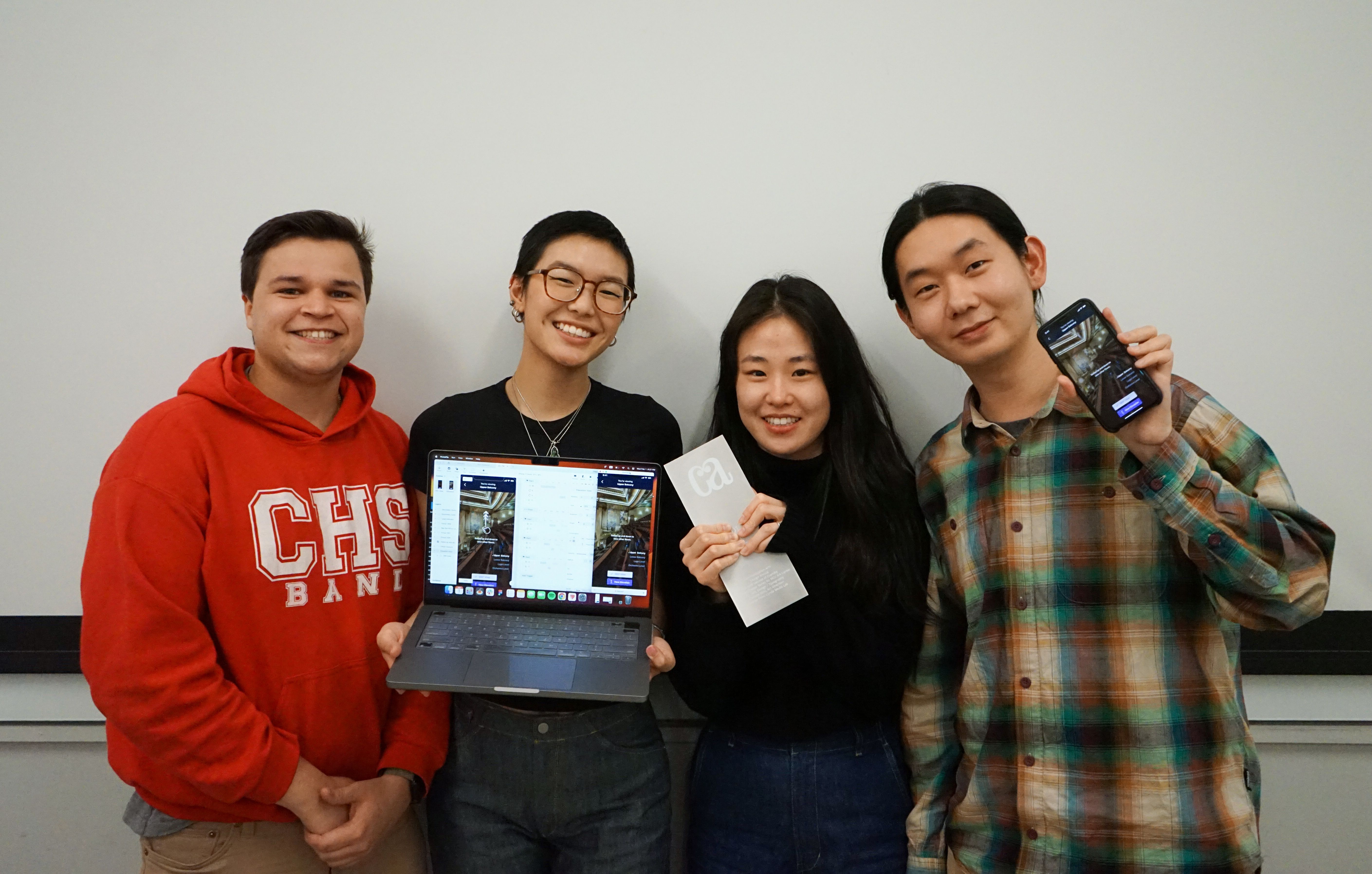 CA winner students with project called ticketmaster