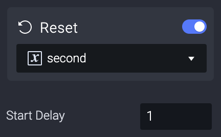 create a Reset response linked to the second and make the start delay 1