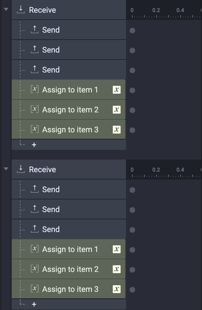 Assign values to 3 items individually