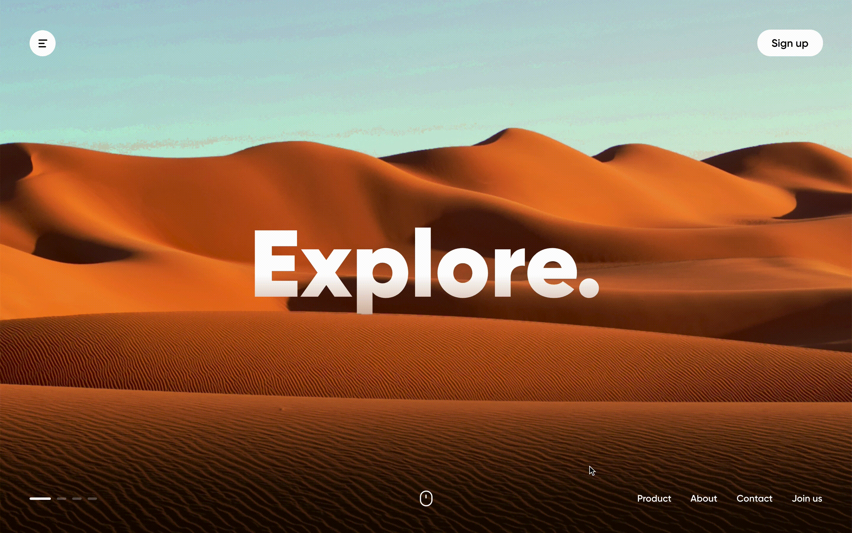 Parallax scrolling prototype made by ProtoPie