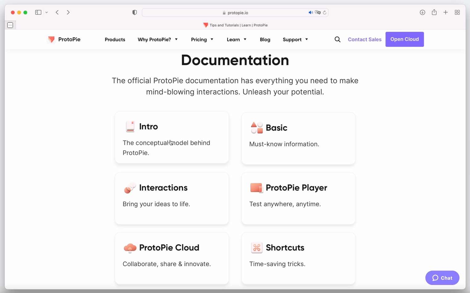 protopie documentation page