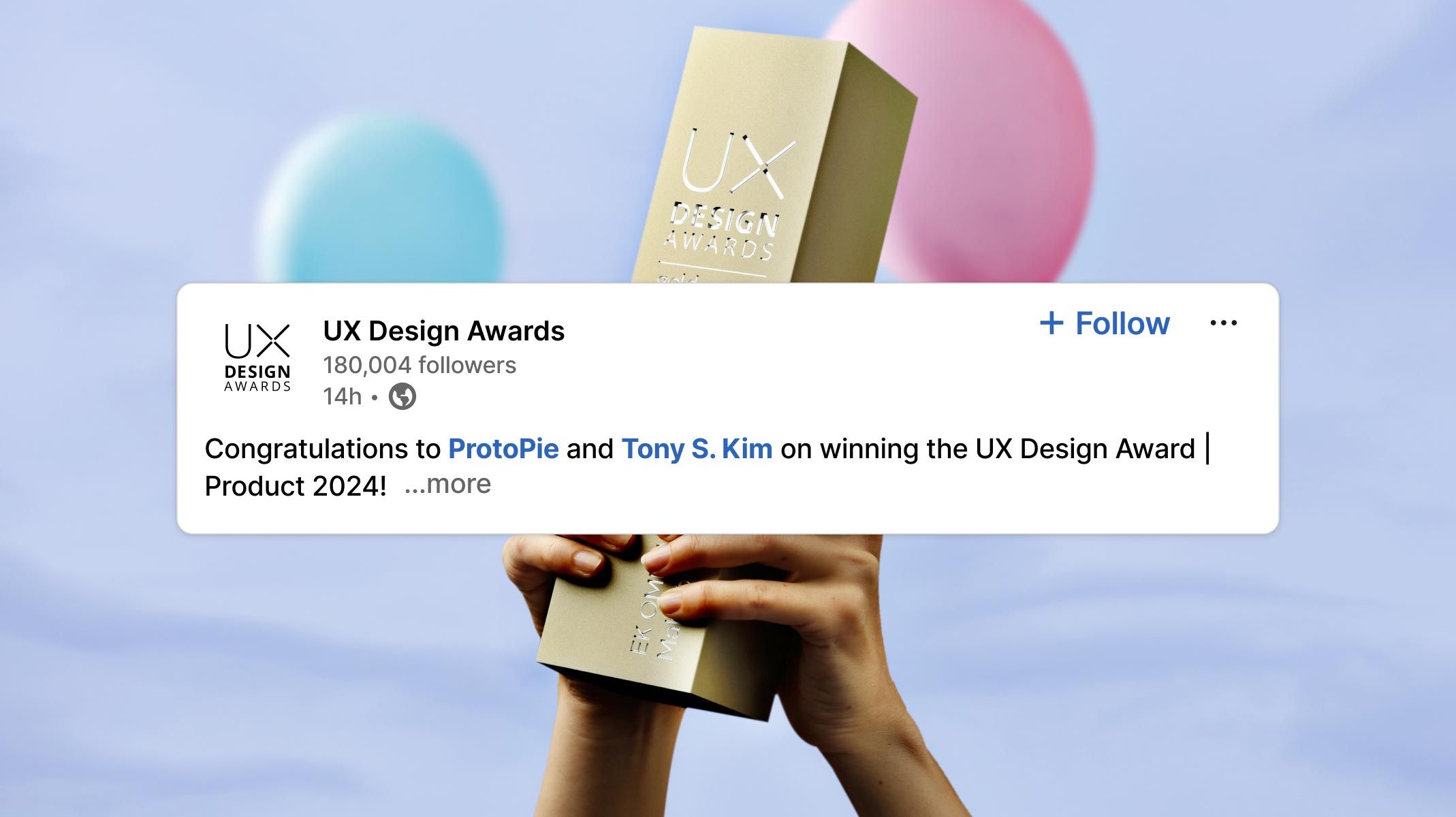 ProtoPie Wins 2024 UX Design Award