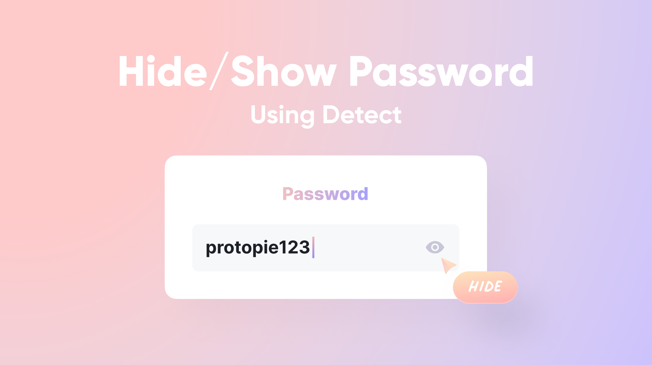 Show/Hide Password Using Detect Thumbnail