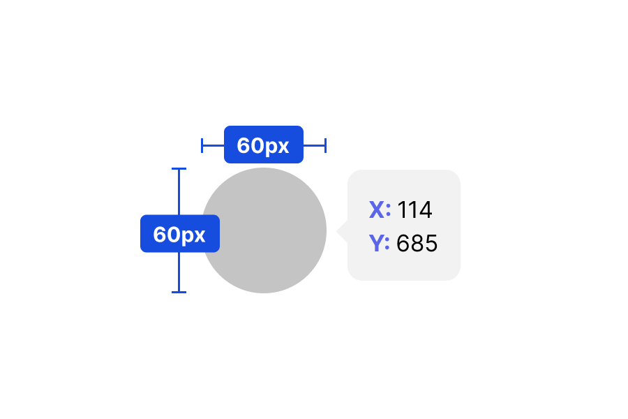 The Live button size is 60px by 60px, and the position is on (144,685).